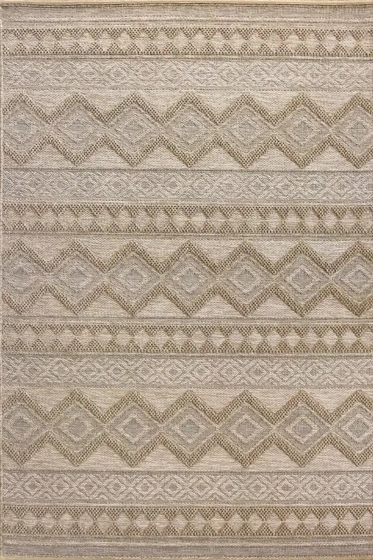 Tappeto Garden etnico geometrico beige, L 190 x L 160 cm