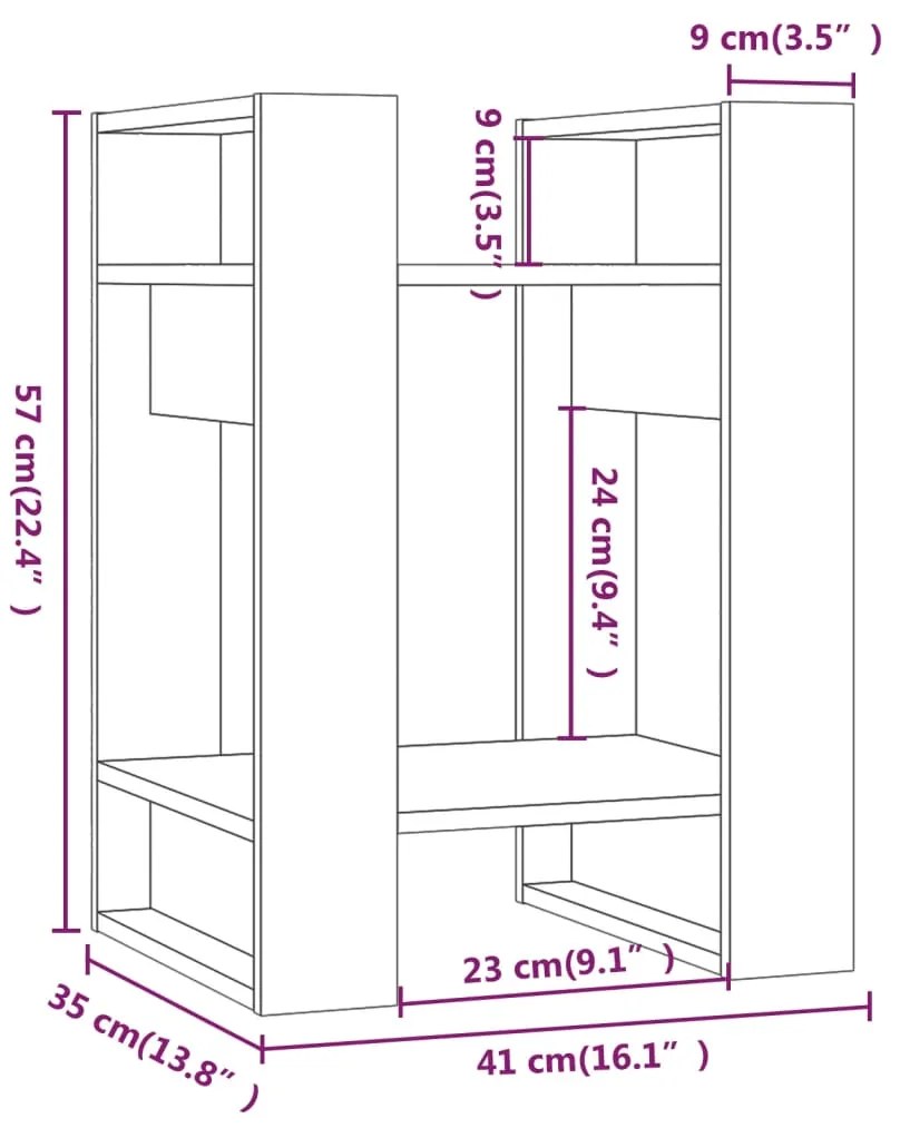 Libreria/Divisorio Miele 41x35x57 cm in Legno Massello di Pino