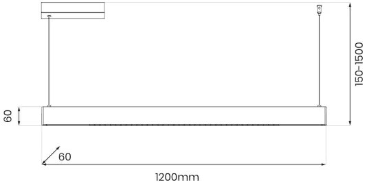 Lampadario LED sospeso su cavo LINEA 36W/230V 3000/4000/5700K CRI 90, dorato
