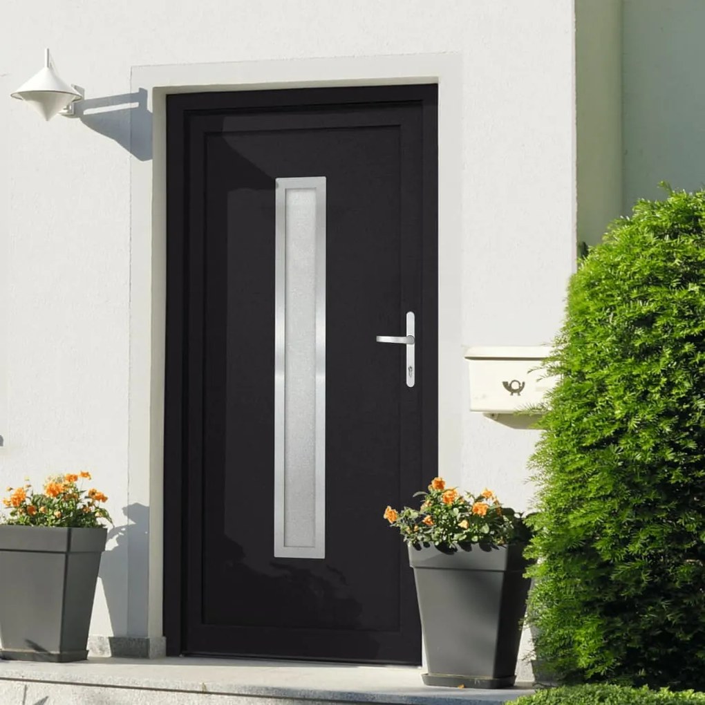 Porta Ingresso Antracite 88x200 Cm İn Pvc /