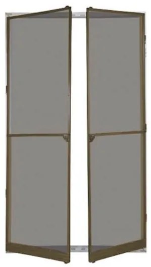Zanzariera Per Porta A Battente 2 Ante 150x240 Telaio Alluminio Bronzo Sangiorgio