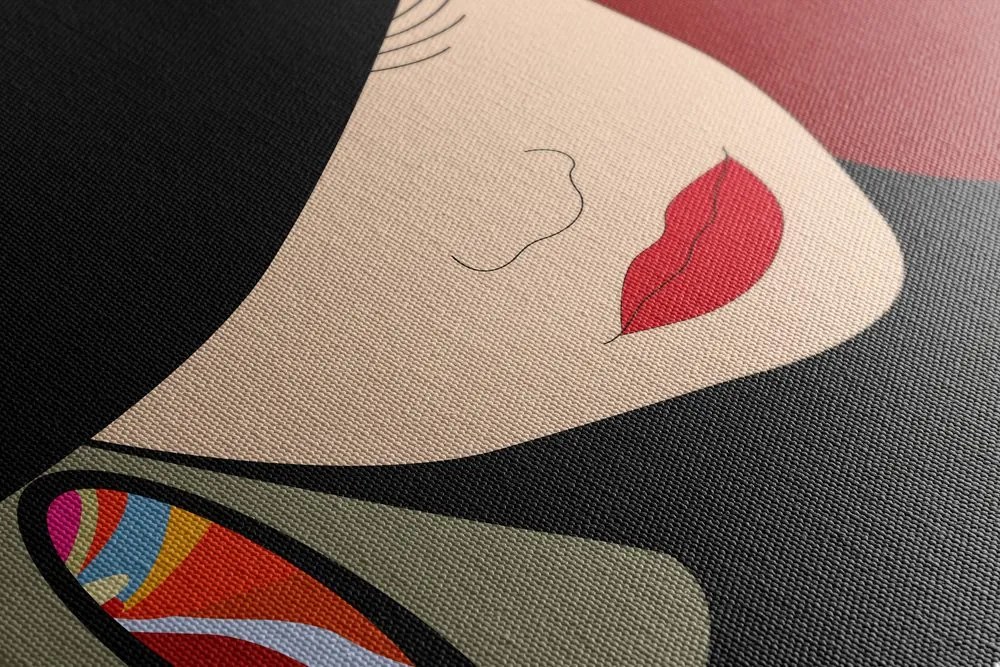 Quadro su tela – Signora elegante con cappello