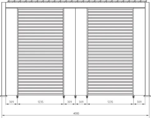 Pergola Bioclimatica 3x4 In Alluminio Con Tetto Lamellare Bianca Ocean Bizzotto