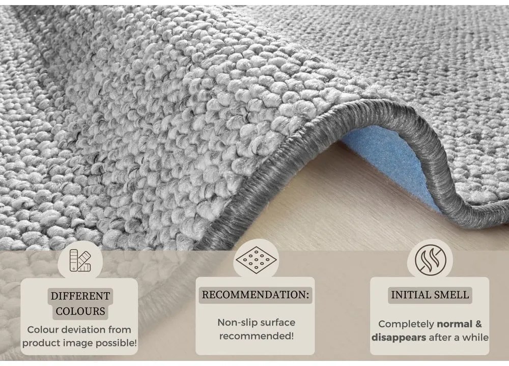 Tappeto grigio 160 x 240 cm Wolly - BT Carpet