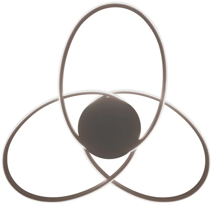 Plafoniera LED moderno Astra, marrone, luce naturale NOVECENTO