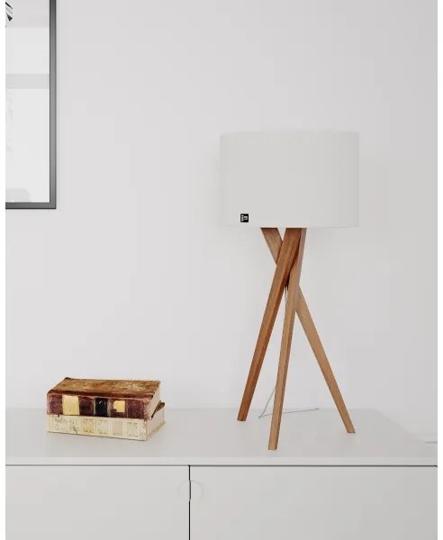 ByRydens 4002720-6002 - Lampada da tavolo VEGA 1xE27/8W/230V bianco/rovere