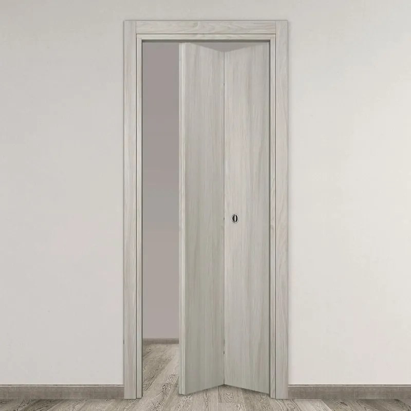 Porta pieghevole a libro simmetrica Elm olmo chiaro L 70 x H 210 cm destra
