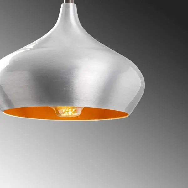 Lampadario a sospensione DODO con cavo, 1xE27/40W/230V, cromo opaco