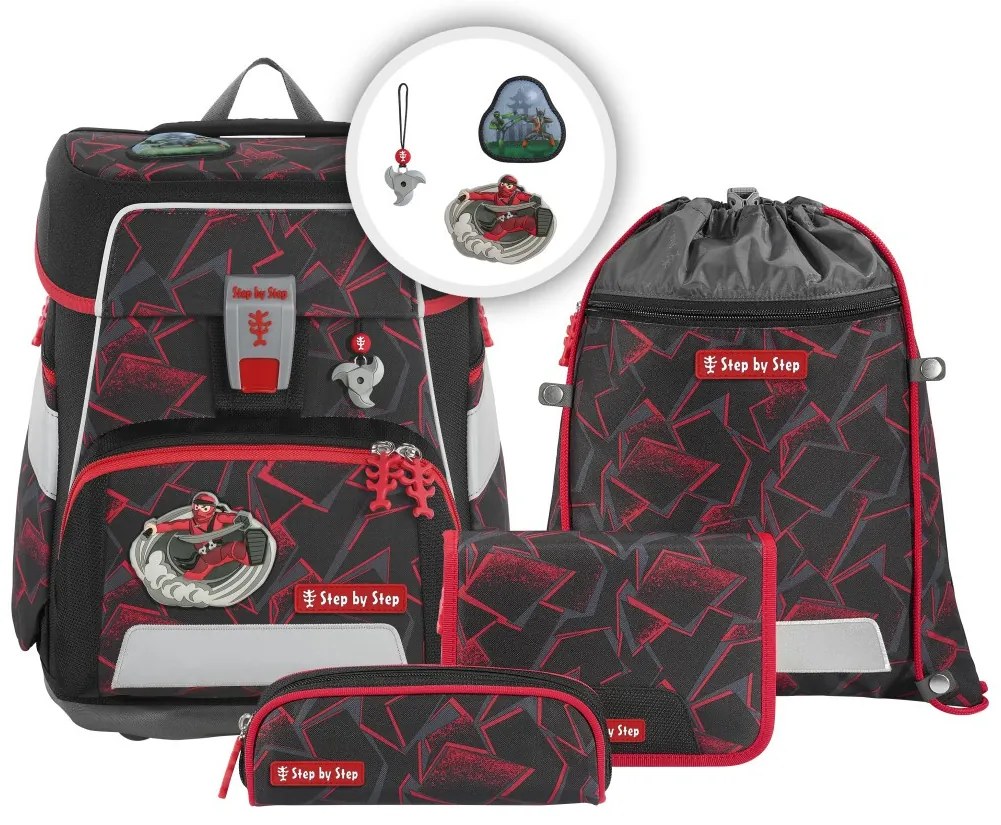 Zaino scuola Step by Step SPACE, Ninja Yuma - set 5 pezzi