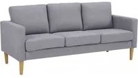 Divano 3 posti Scandinavo in Tessuto cm 177x73x82 - MANU Colore: Grigio chiaro