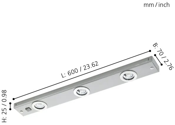 Eglo 93707 - Faretto LED KOB 3xLED/2,3W/230V