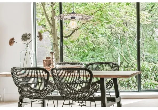 Lampadario a sospensione con filo FALCO 1xE27/60W/230V diametro 40 cm beige