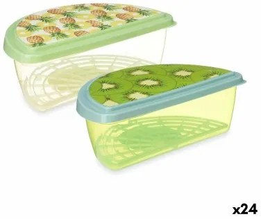 Porta pranzo Frutta Ananas Kiwi Plastica 23 x 8 x 13 cm (24 Unità)