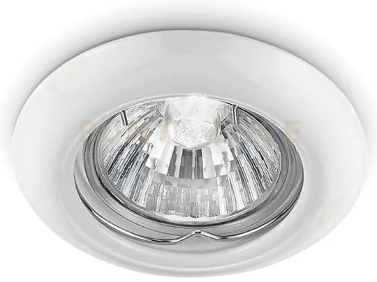 Gfa011- faretto da incasso in metallo colore bianco lucido 1 luce a...
