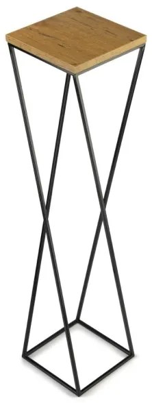 Portafiori LOFT 100x24 cm nero/marrone