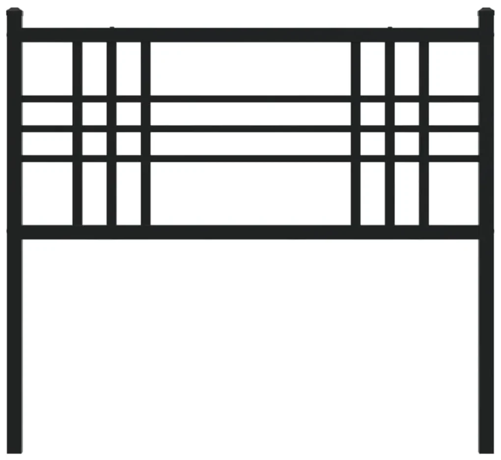 Testiera in metallo nero 100 cm