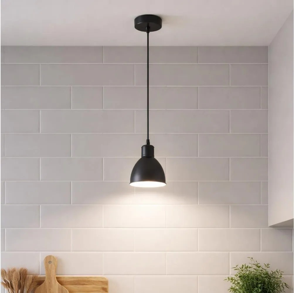 Brilagi - Lampadario LED su cavo RIDDY 1xE27/60W/230V nero