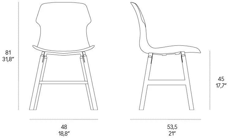 Casamania sedia stereo metal polipropilene