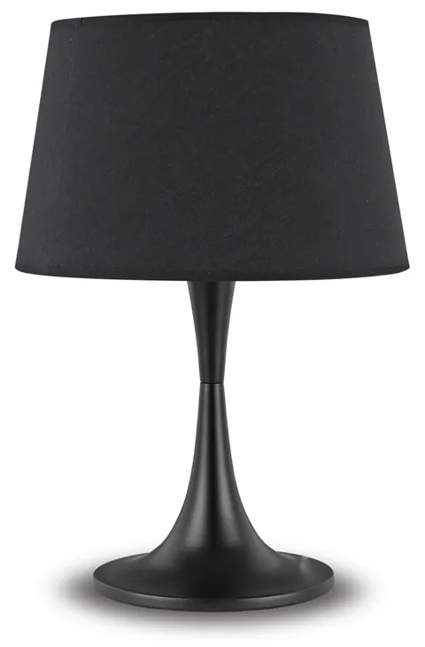 Lampada Da Scrivania-Ufficio Moderna London Metallo Nero 1 Luce E27 Big