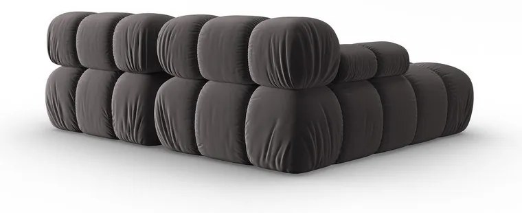 Divano in velluto grigio scuro 191 cm Bellis - Micadoni Home