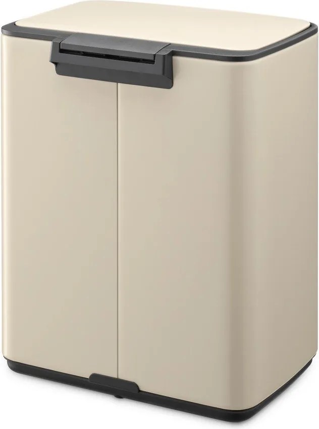 Cestino per la spazzatura beige in acciaio con pedale 12 l Bo – Brabantia