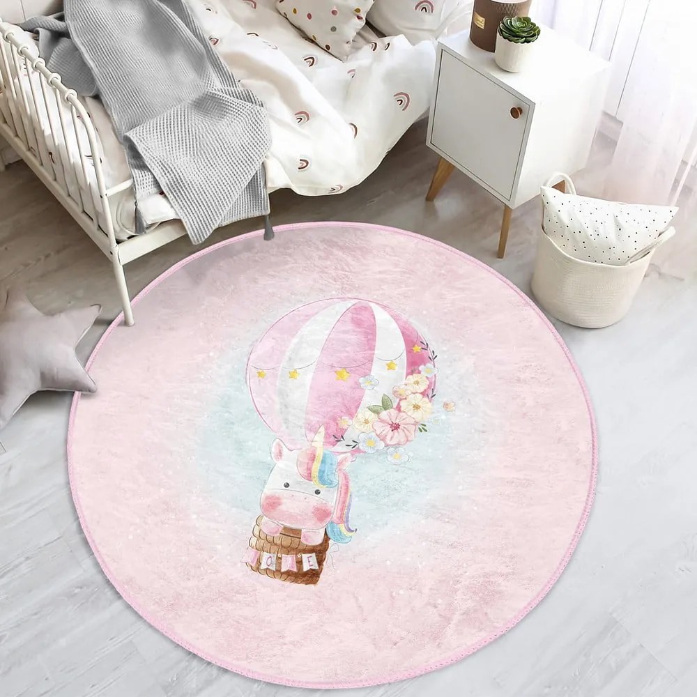 Tappeto rosa per bambini ø 100 cm Comfort - Mila Home