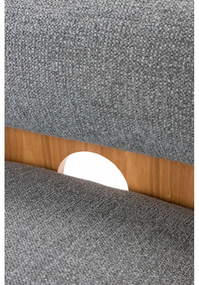 Poltrona blu polveroso con rivestimento in bouclé Oolong – Zuiver