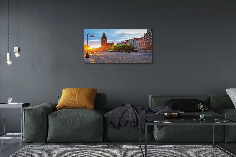 Quadro su tela Città Vecchia di Dugsk, Sunrise 100x50 cm