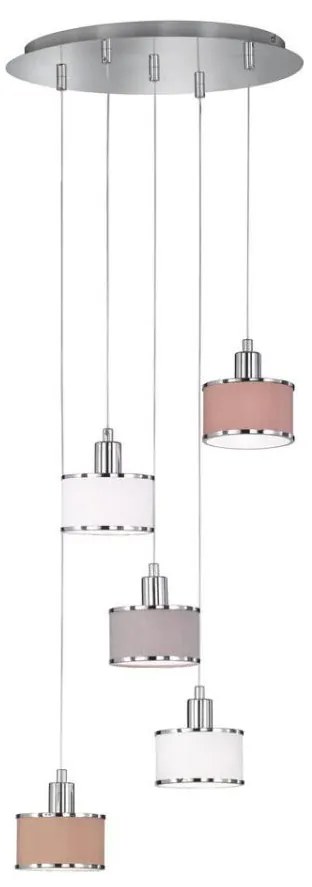 Wofi 619905019000 - Lampadario a sospensione con filo CIARA 5xE14/28W/230V