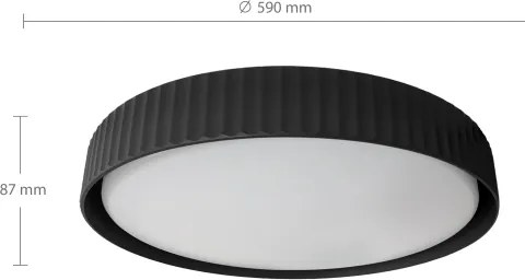 Brilagi - Plafoniera dimmerabile LUCIA LED/60W/230V Ø 59 cm nero + telecomando