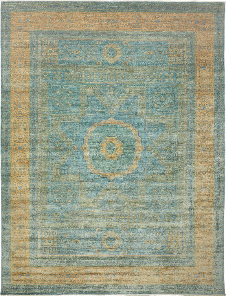 Mamluk Tappeto 270 x 350 Blu (Pakistan) Annodato A Mano