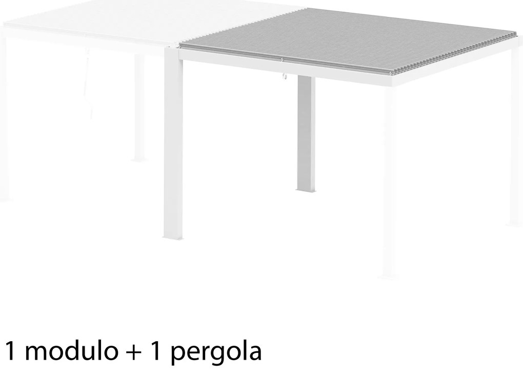 MOONTRIMMER - modulo per estensione pergola bioclimatica in alluminio modulare 3 x 3 m