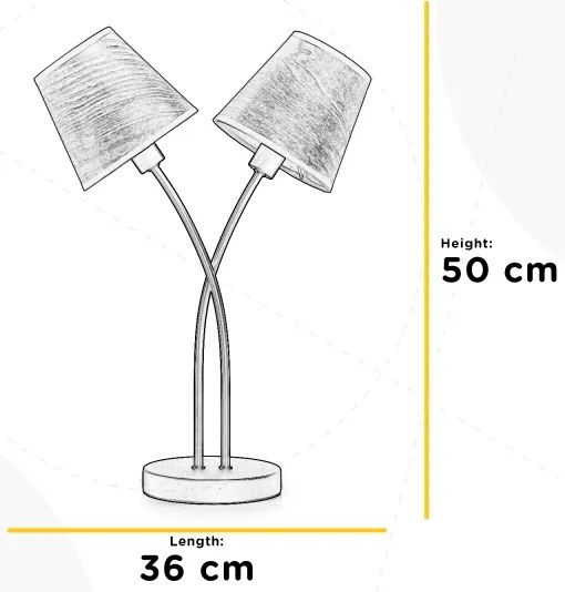 ONLI - Lampada da tavolo ASIA 2xE14/6W/230V 50 cm