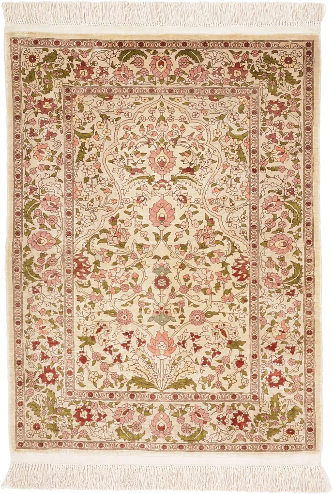 Hereke Tappeto orientale 90x70 (Tacchino) Annodato A Mano