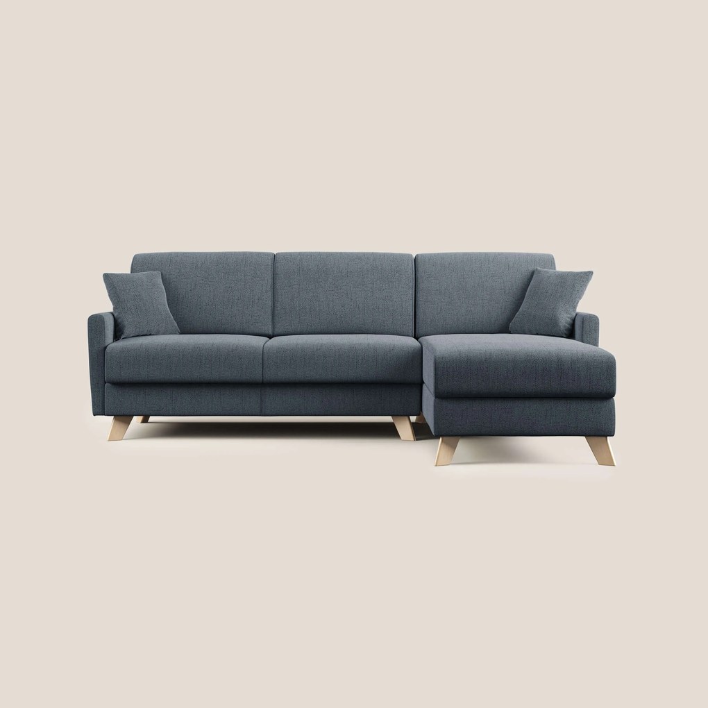 Edgar divano letto angolare in tessuto felis impermeabile T03 blu