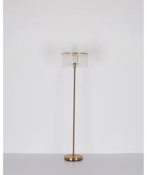 Globo 15698SM - Lampada con piedistallo GORLEY 1xE27/60W/230V oro