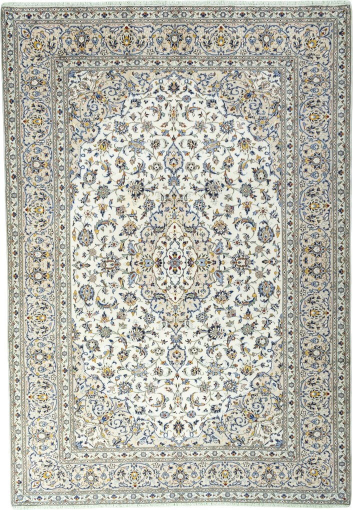 Kashan Tappeto 250 x 350 Beige (Iran) Annodato A Mano