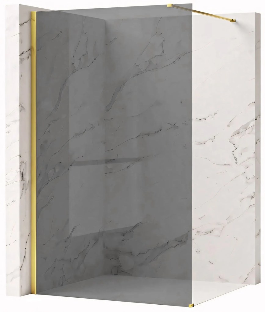Parete doccia Rea Flexi Grey / Gold 90
