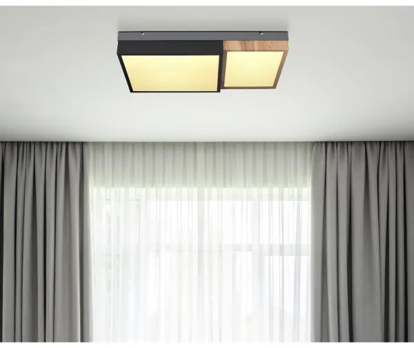 Globo 67286-30 - Plafoniera LED GUNDI LED/30W/230V marrone/nero