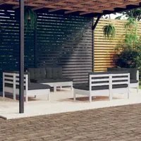 Set Divani da Giardino 8 pz e Cuscini Antracite Legno di Pino cod mxl 44530