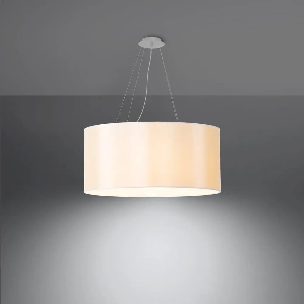 Lampada a sospensione bianca con paralume in vetro ø 60 cm Volta - Nice Lamps