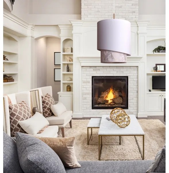 Duolla - Lampadario a sospensione con filo PARIGI 1xE27/15W/230V diametro 40 cm bianco/beige