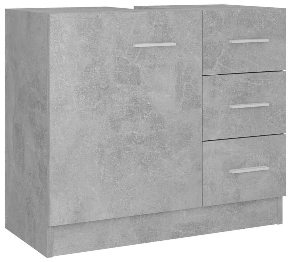 Mobile sottolavabo grigio cemento 63x30x54 cm in truciolato