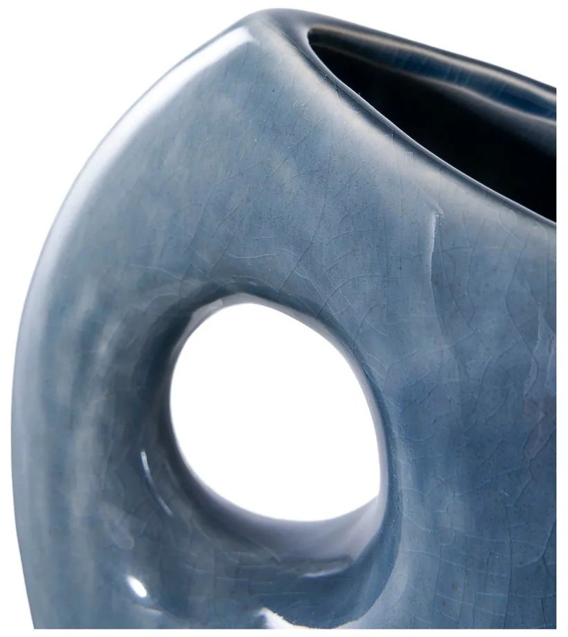 Vaso in ceramica blu scuro (altezza 18 cm) - House Nordic