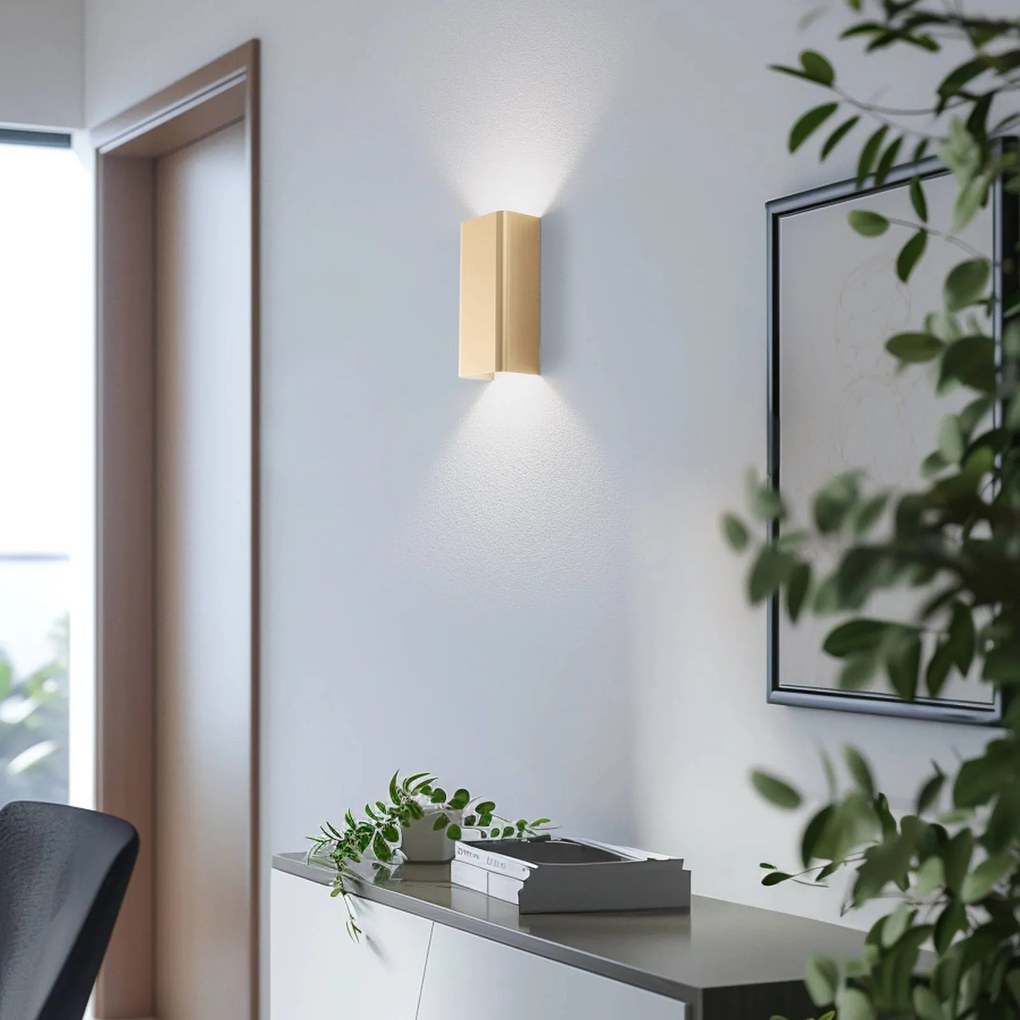 Nowodvorski Lighting Applique Bergen, color oro, metallo, altezza 23 cm, GU10