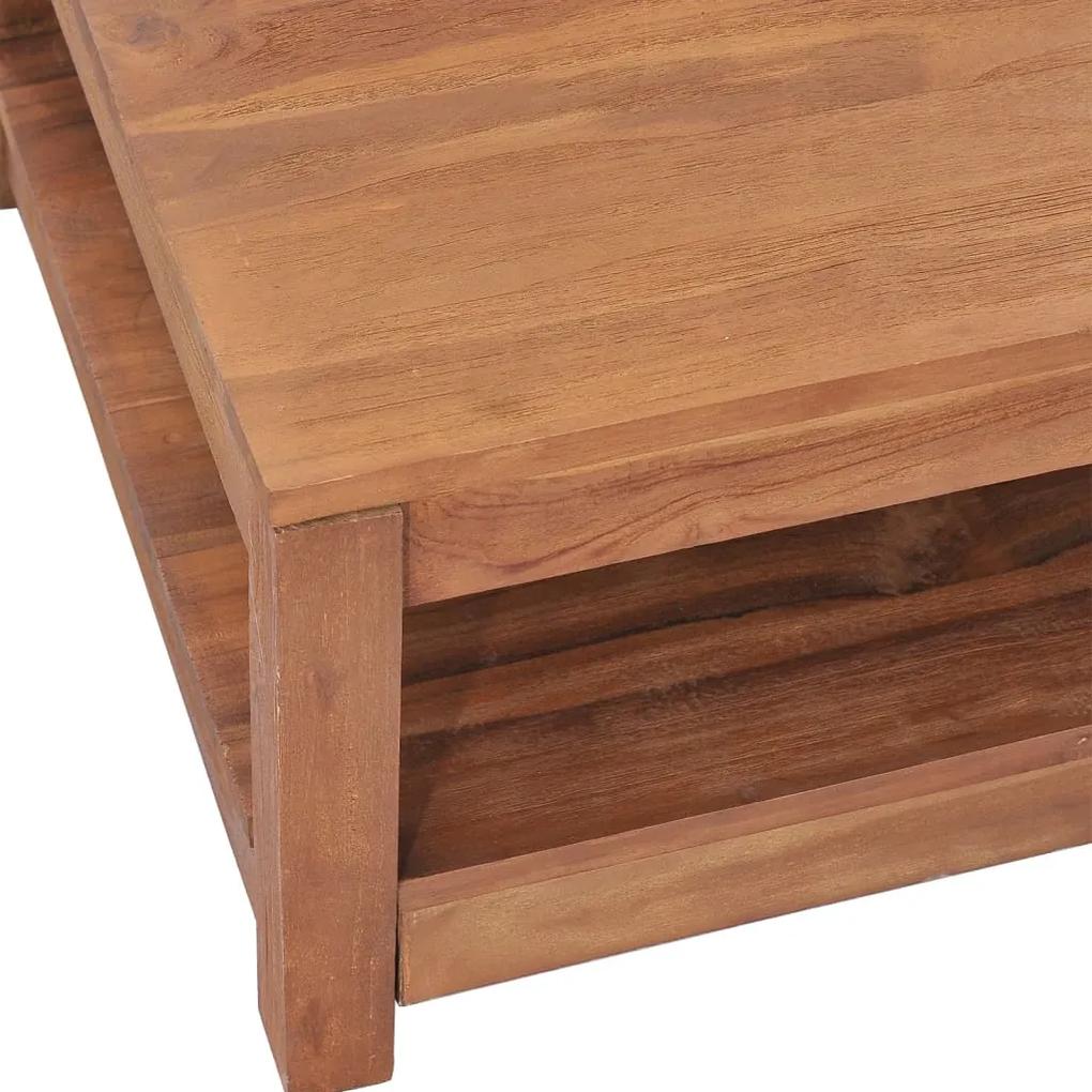 Tavolino da soggiorno 68x67x35 cm in legno massello di teak
