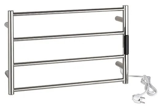 Portasciugamani 56 x 37 cm in acciaio inossidabile, finitura argentata