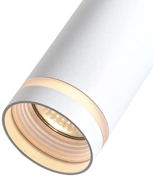 Faretto per sistema a binario trifase PIPE 1xGU10/25W/230V bianco