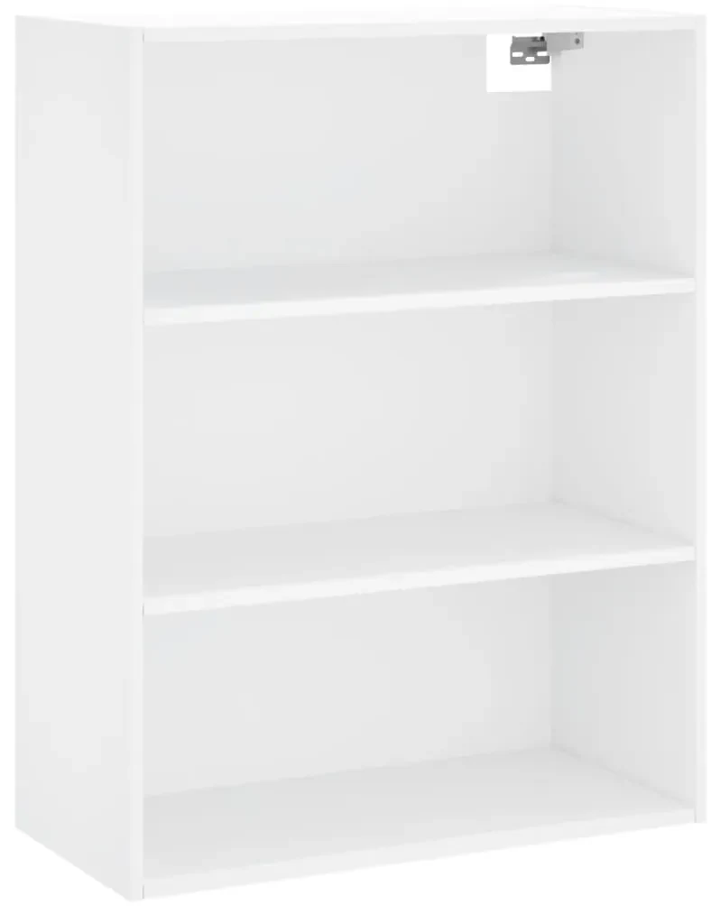 Credenza bianca 69,5x34x180 cm in legno multistrato