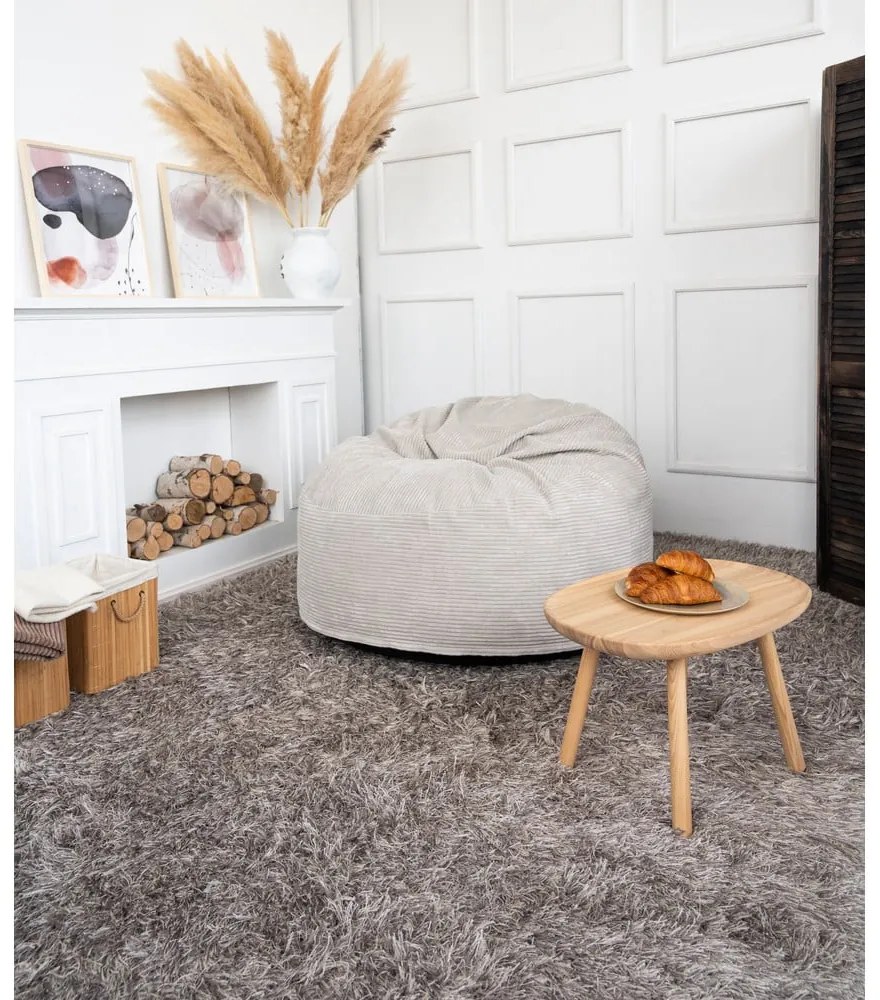 Puof a sacco blu con rivestimento in velluto a coste Om 110 – SLOWDOWN